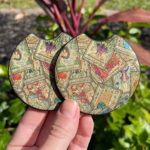 Tarot Card Car Coaster Set  | Witchy Car Accessories
